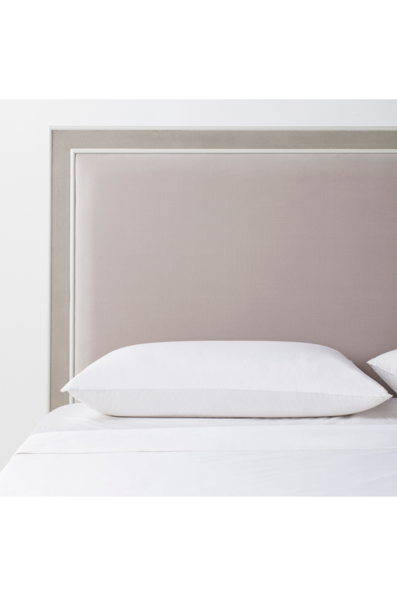 Gray And Bronze Shagreen King Bed | Andrew Martin Alice | OROATRADE