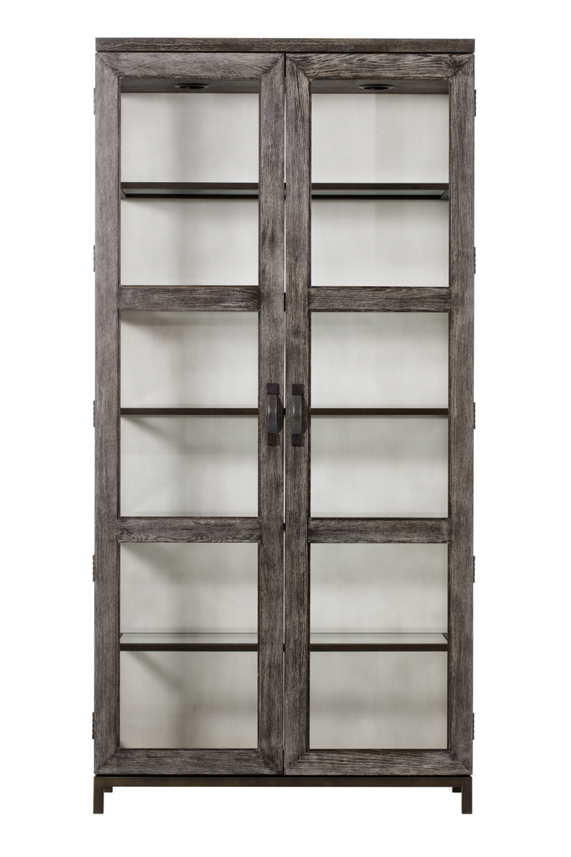 Dark Chocolate Oak Display Cabinet | Andrew Martin Emerson | OROATRADE