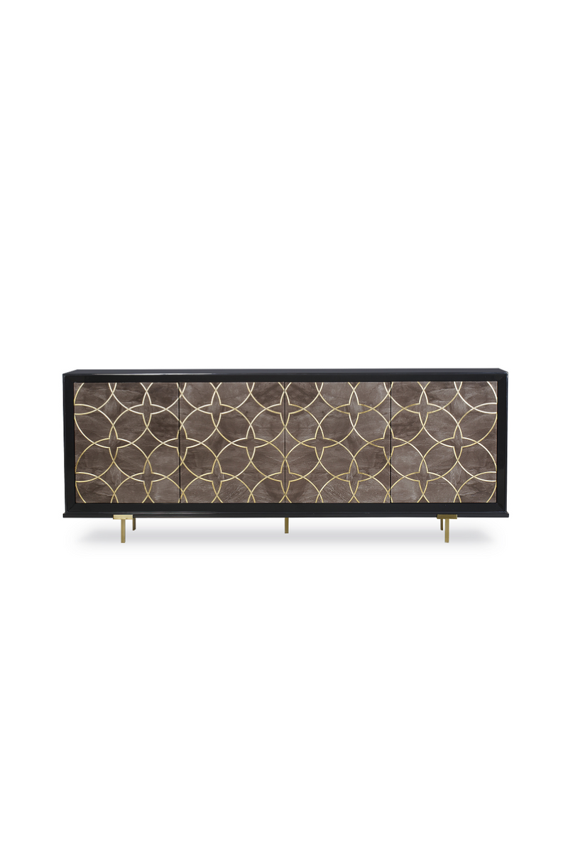 Gold Circle Motif Sideboard | Andrew Martin Cohen | Oroatrade.com