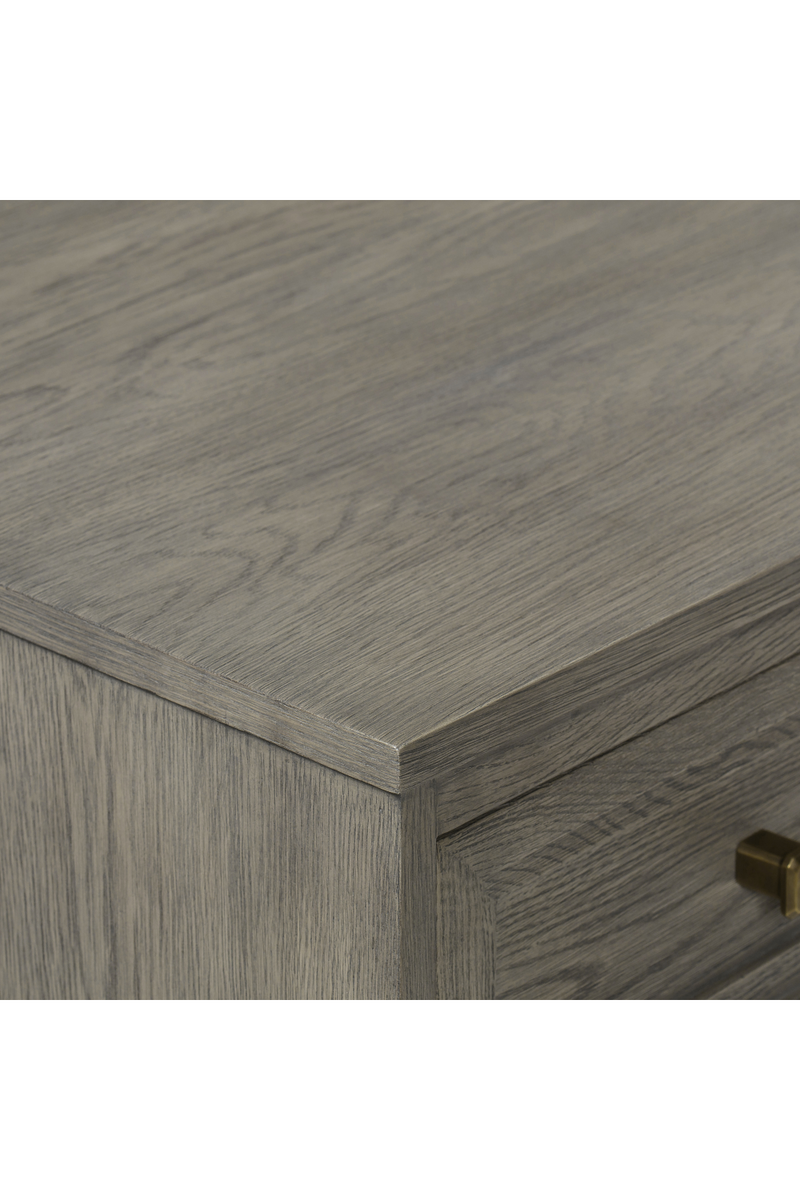 Taupe Oak Two Drawer Nightstand | Andrew Martin Claiborne | OROATRADE