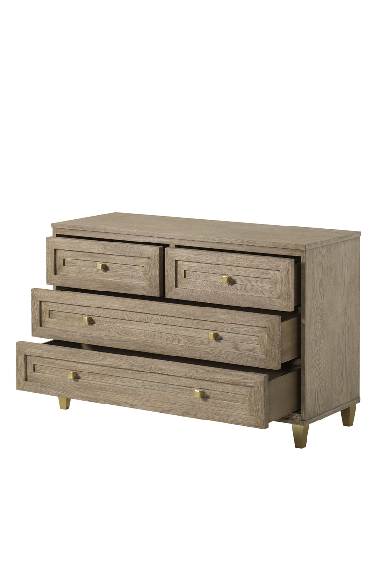 Taupe Oak Four Drawer Chest | Andrew Martin Claiborne | OROATRADE