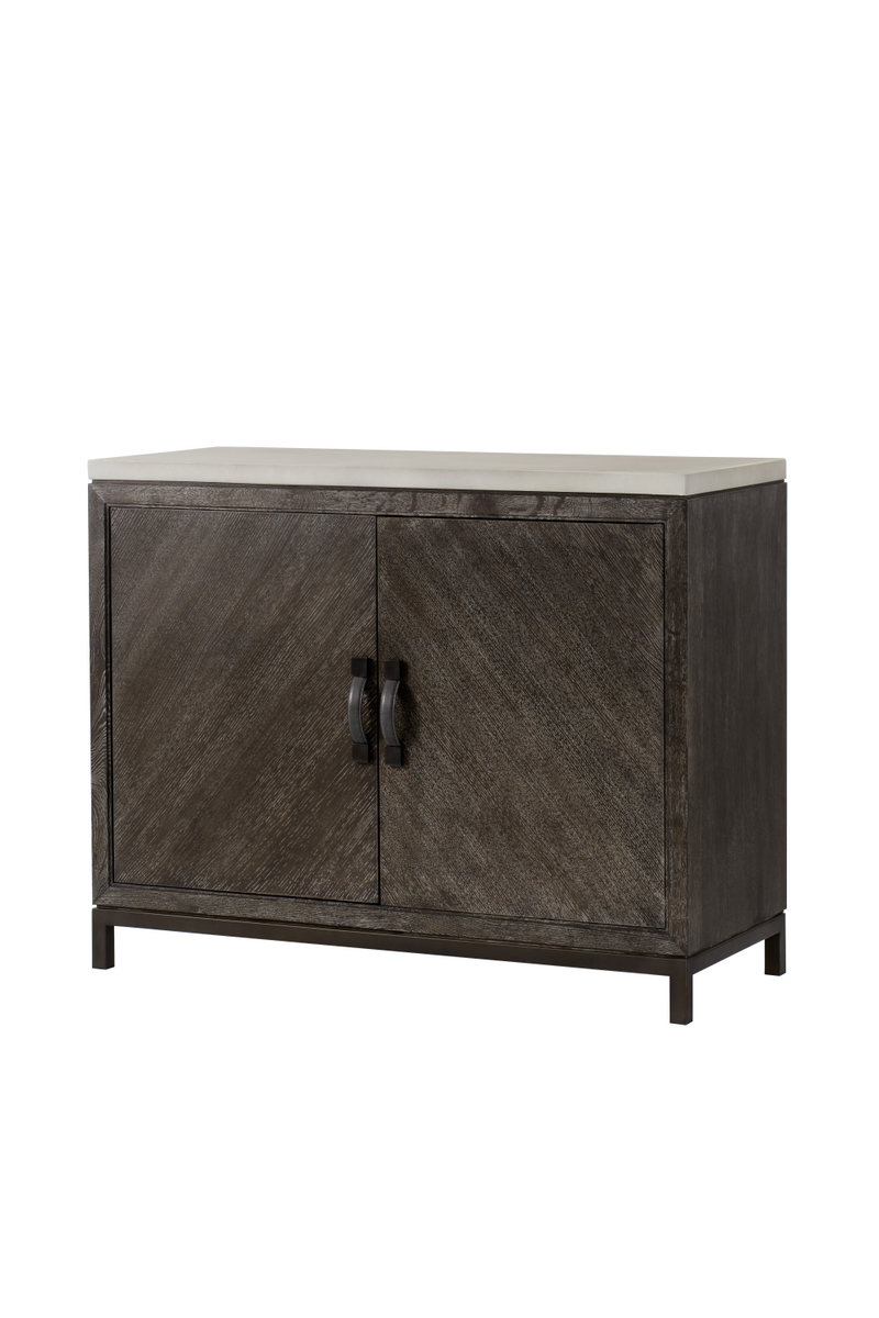 White Concrete Wooden 2-Door Credenza | Andrew Martin Emerson | OROATRADE