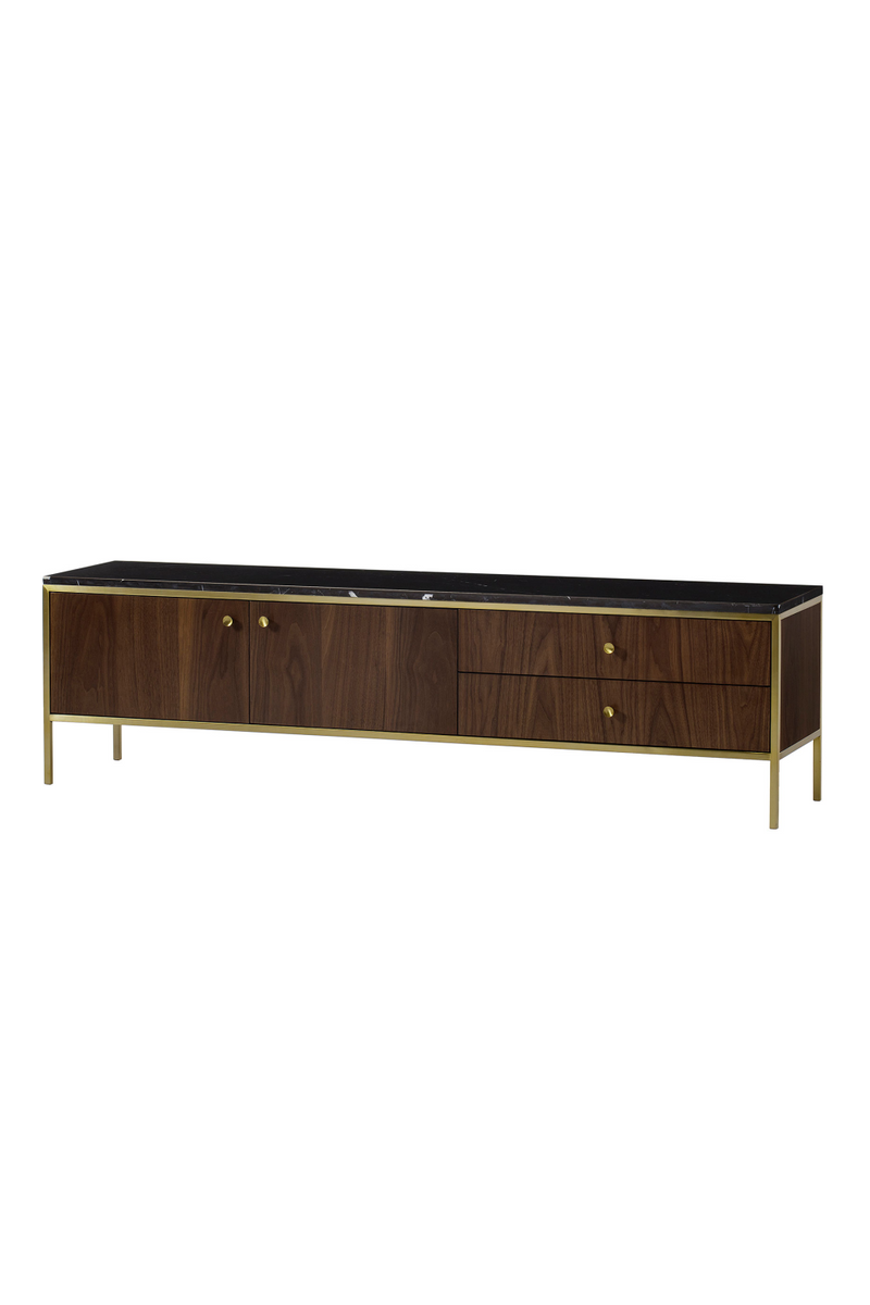 Wooden Media Unit with Marble Top L | Andrew Martin Chester | OROATRADE
