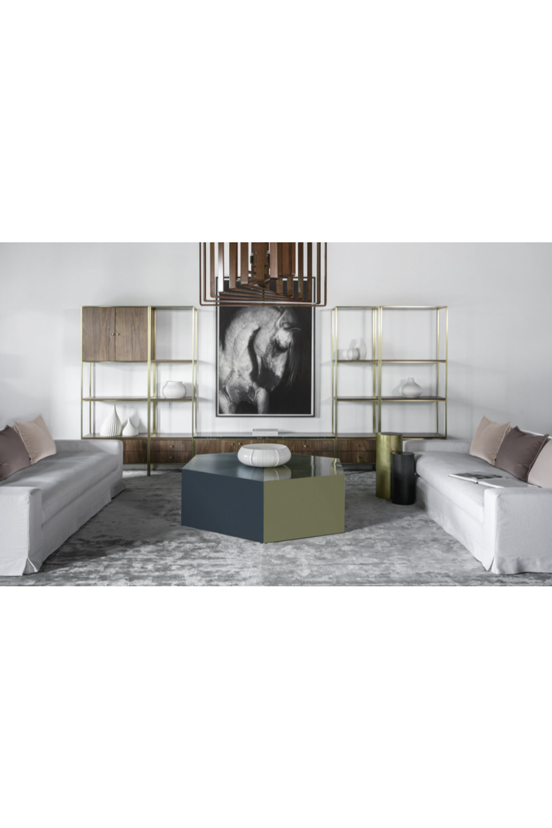 Wooden Media Unit with Marble Top L | Andrew Martin Chester