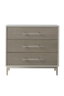 Gray Shagreen Three Drawer Nightstand | Andrew Martin Alice | OROATRADE