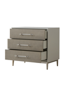 Gray Shagreen Three Drawer Nightstand | Andrew Martin Alice | OROATRADE