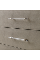 Gray Shagreen Three Drawer Nightstand | Andrew Martin Alice | OROATRADE