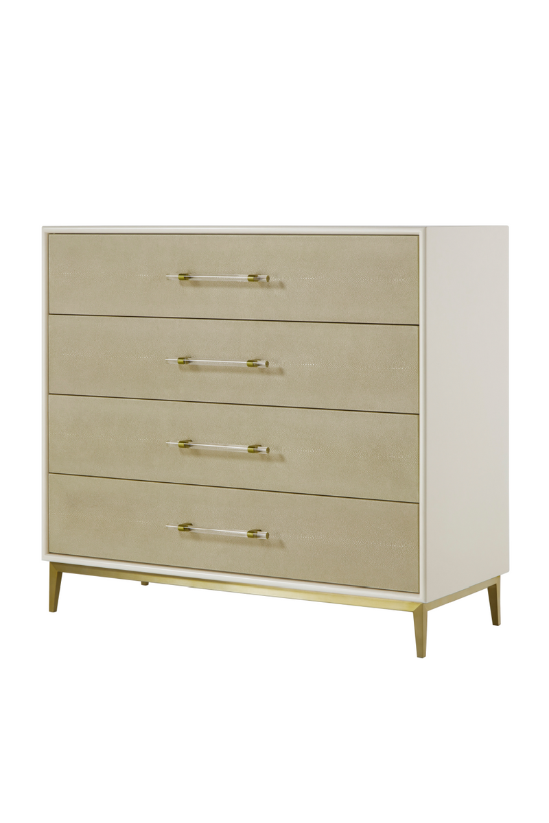 Ivory Shagreen Four Drawer Chest | Andrew Martin Alice | OROATRADE