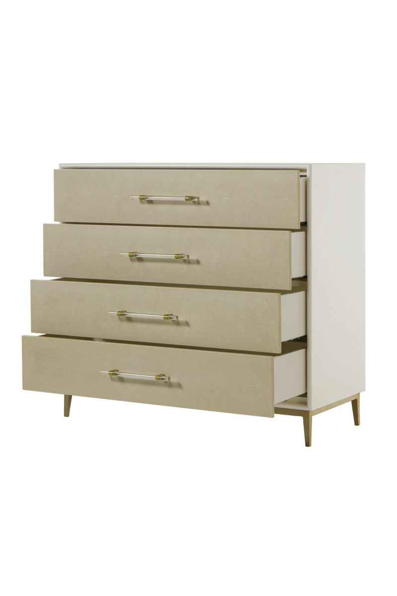 Ivory Shagreen Four Drawer Chest | Andrew Martin Alice | OROATRADE