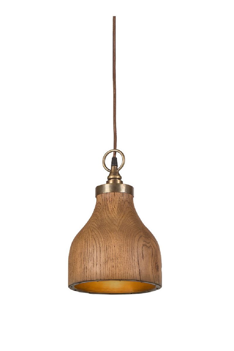 Bell Shaped Walnut Pendant Light S | Andrew Martin Big Sur | Oroatrade.com