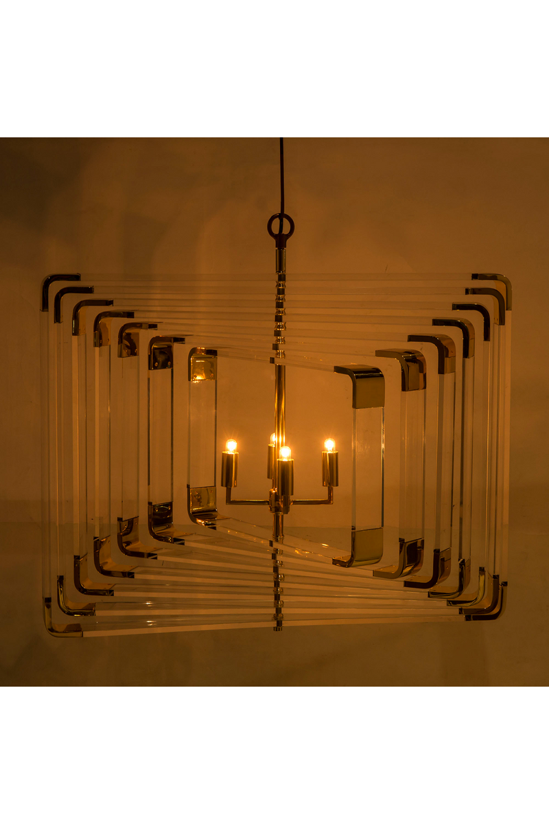 Seven Layer Acrylic Brass Accent Light | Andrew Martin Spiral | OROATRADE