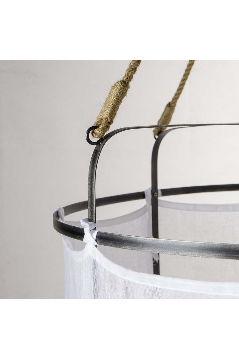 Black Iron Barrel Pendant Light - L | Andrew Martin Laundry