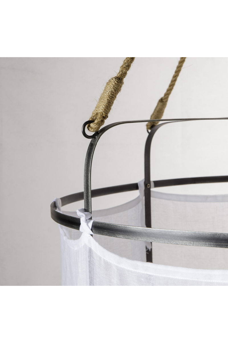White Linen Shade Ceiling Lamp S | Andrew Martin French Laundry | OROATRADE