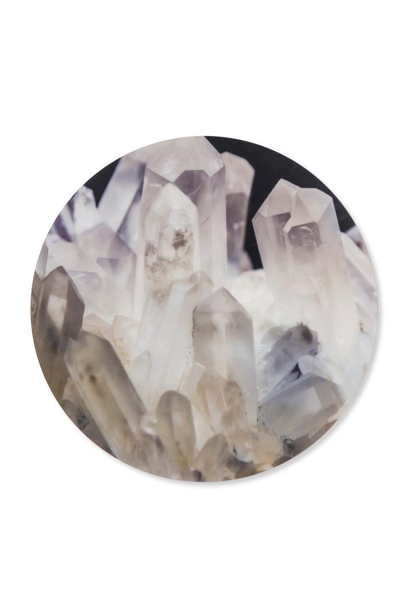 Quartz Geode Round Glass Print | Andrew Martin Crystal Disk | Oroatrade.com