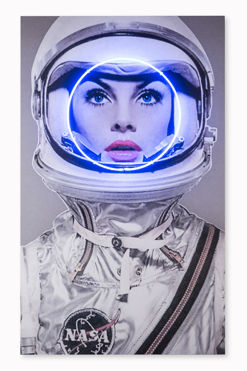 Galactic Photography Artwork | Andrew Martin Neon Space Girl | Oroatrade.com
