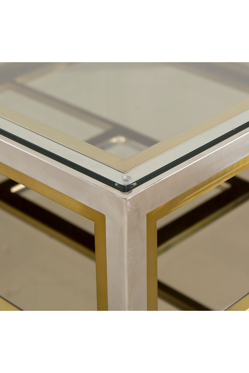 Two Tiered Glass Square Coffee Table | Andrew Martin | OROATRADE