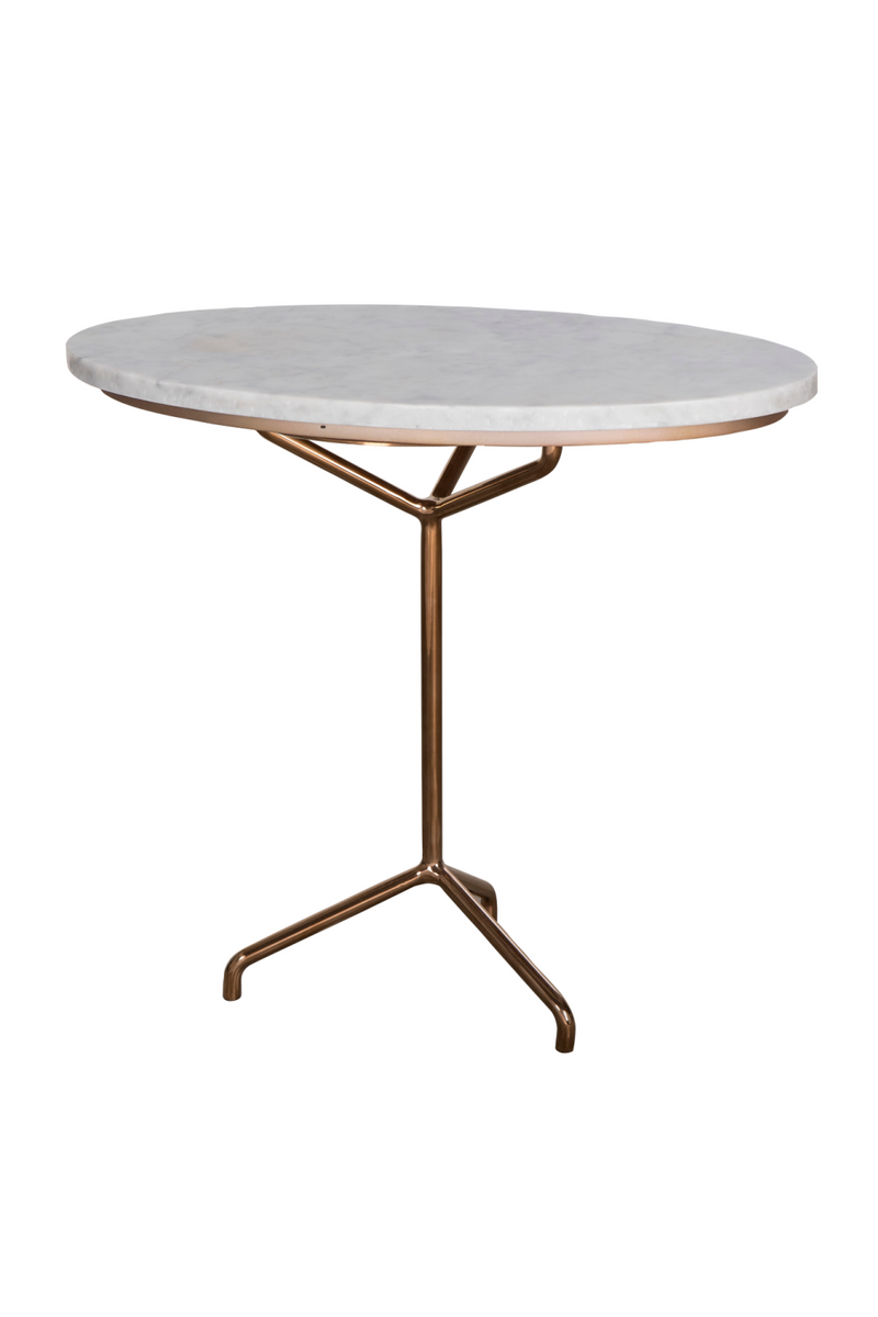 Marble with Rose Gold Base Side Table | Andrew Martin Rose | OROATRADE