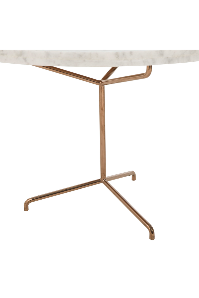 Marble with Rose Gold Base Side Table | Andrew Martin Rose | OROATRADE