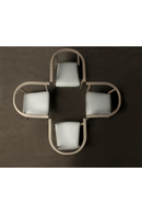 White Leather Upholstered Skandi Dining Chair | Andrew Martin | OROATRADE