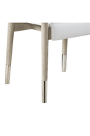 White Leather Upholstered Skandi Dining Chair | Andrew Martin | OROATRADE
