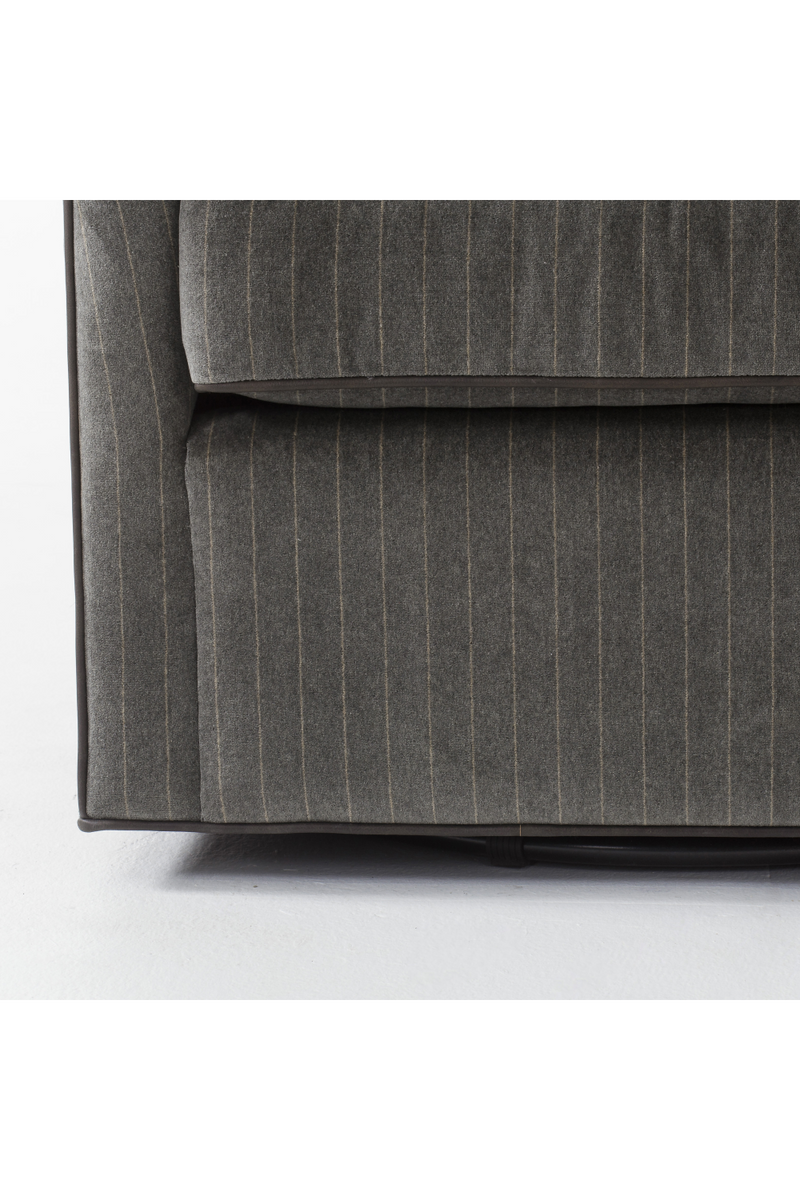 Dark Gray Upholstered Swivel Chair | Andrew Martin Fraser | OROATRADE