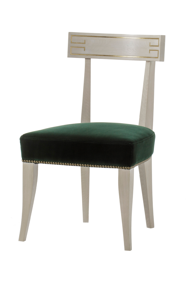 Green Studded Seat Carved Chair | Andrew Martin Zelia | OROATRADE