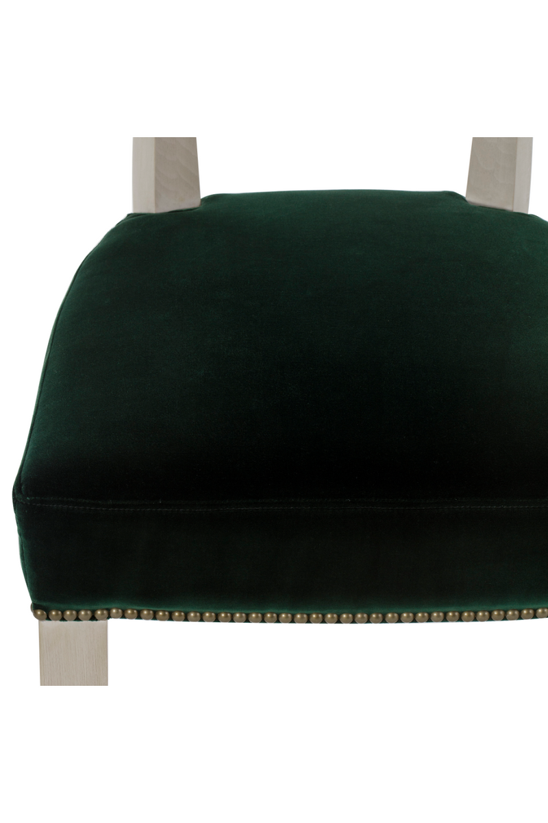 Green Studded Seat Carved Chair | Andrew Martin Zelia | OROATRADE