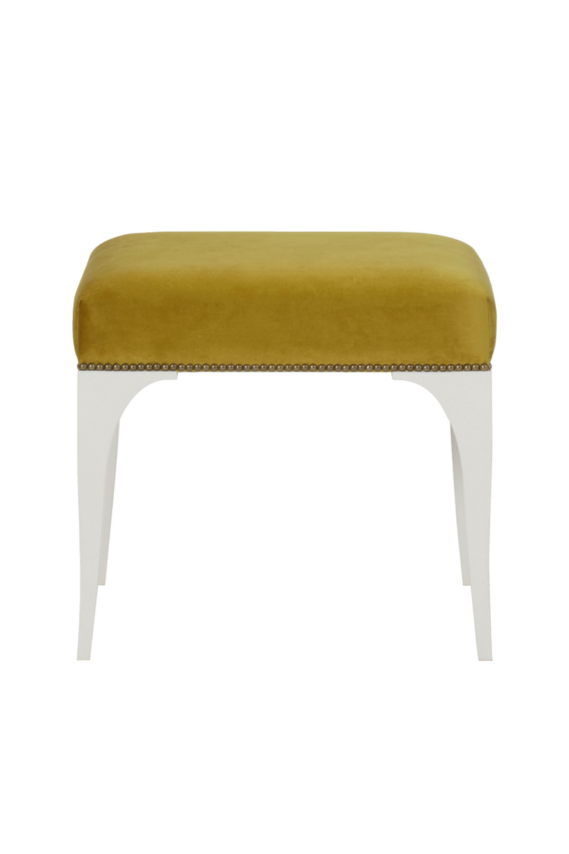 Yellow Leather Studded Bench | Andrew Martin James | OROATRADE