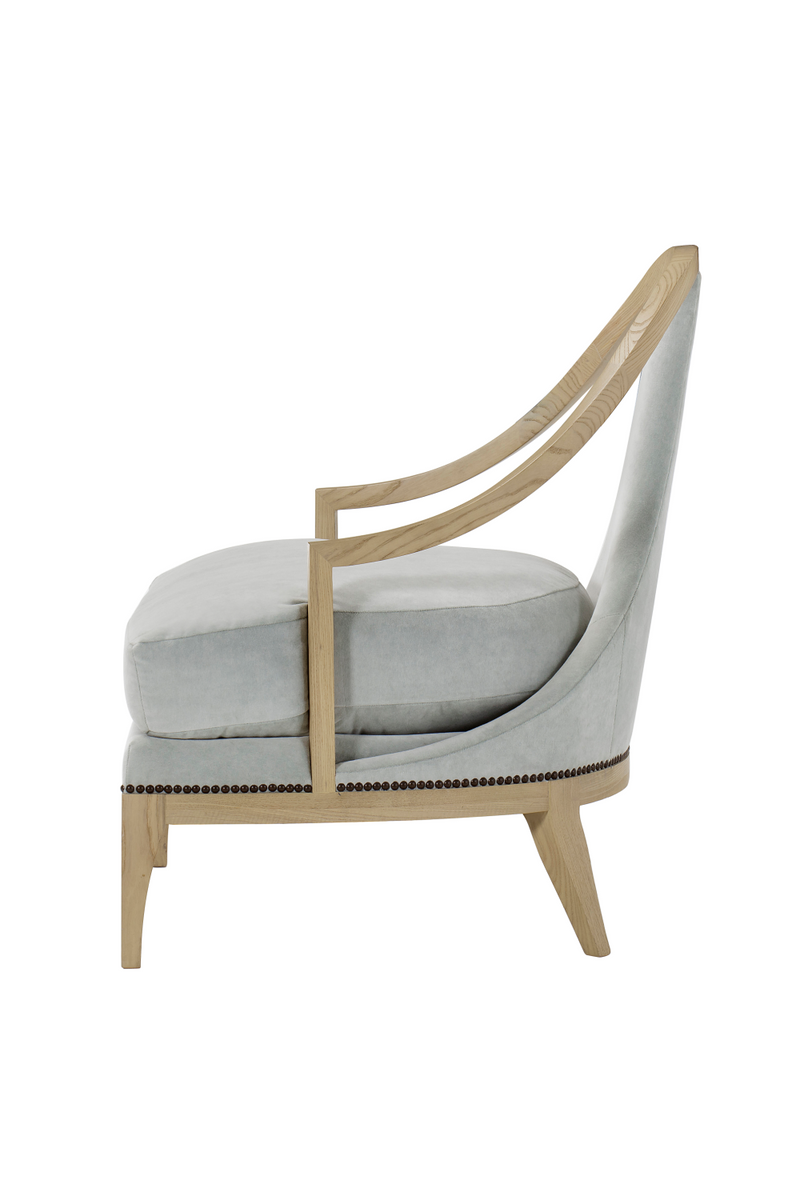 Gray Upholstery Fluted Back Chair | Andrew Martin Ava | OROATRADE