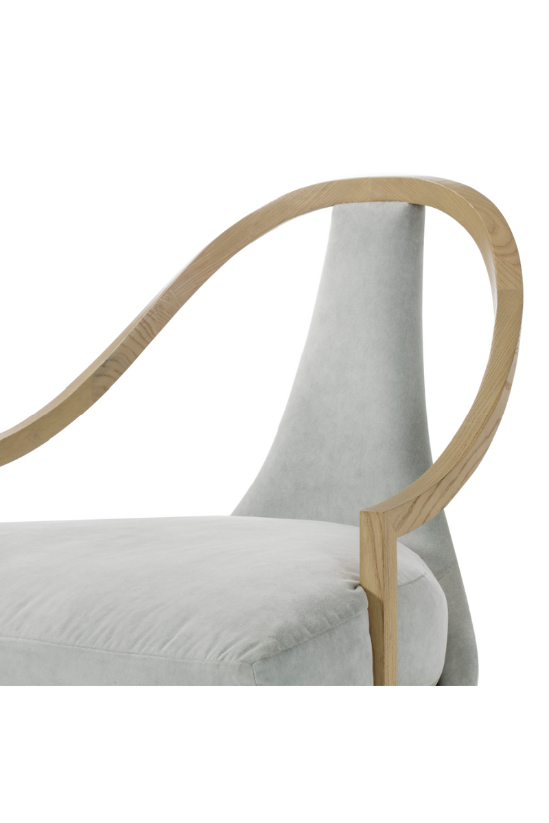 Gray Upholstery Fluted Back Chair | Andrew Martin Ava | OROATRADE