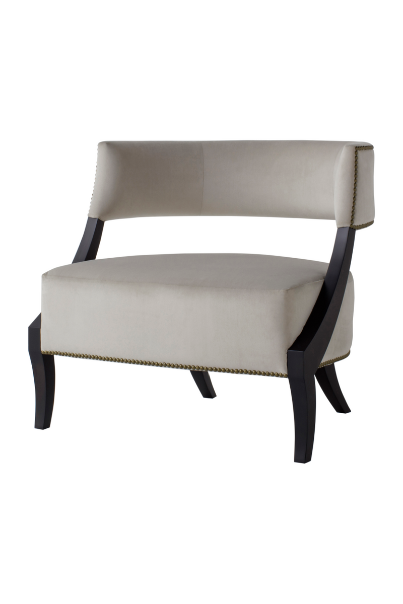 Off White Studded Accent Chair | Andrew Martin Evelyn Chair | OROATRADE