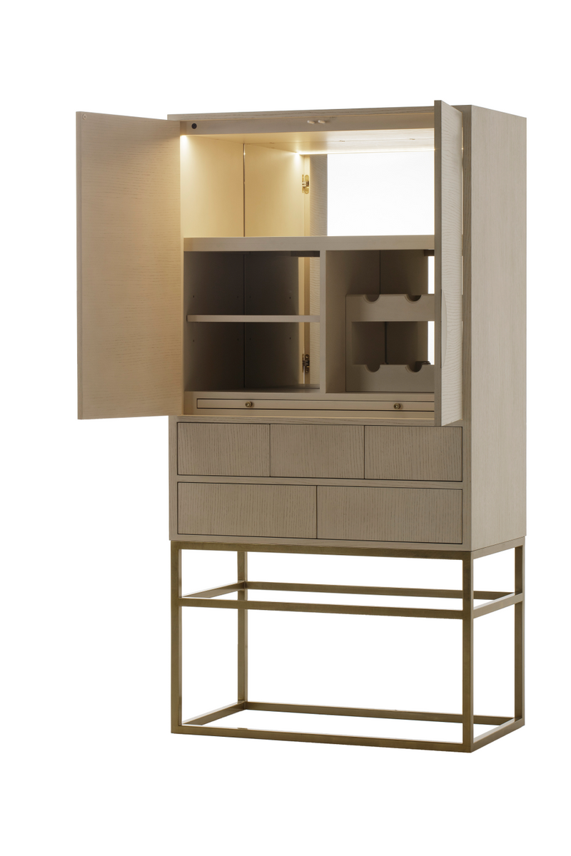 Aged Brass Ash High Cabinet | Andrew Martin Louis | OROATRADE