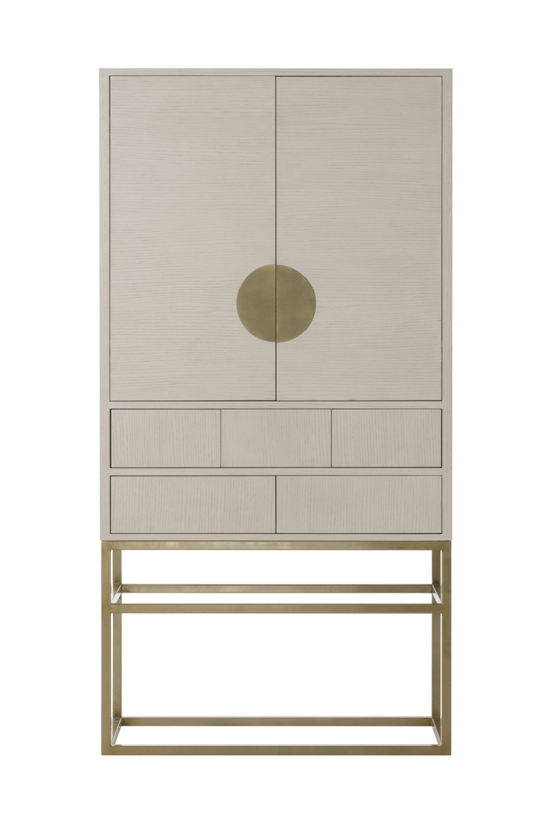 Aged Brass Ash High Cabinet | Andrew Martin Louis | OROATRADE