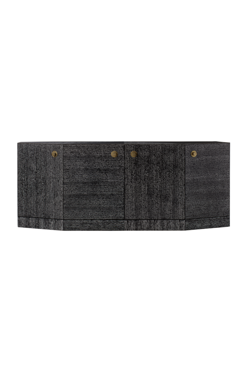 Cerused Black Wood Four Door Sideboard | Andrew Martin Vergal | OROATRADE