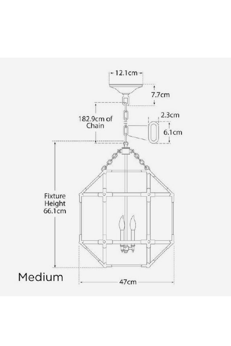 Gilded Iron Frame Pendant Light - M | Andrew Martin Morris | OROATRADE