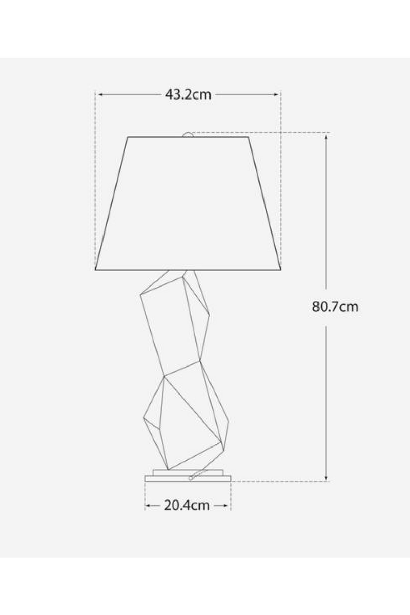 Black Cubist Table Lamp | Andrew Martin Bayliss | Oroatrade.com