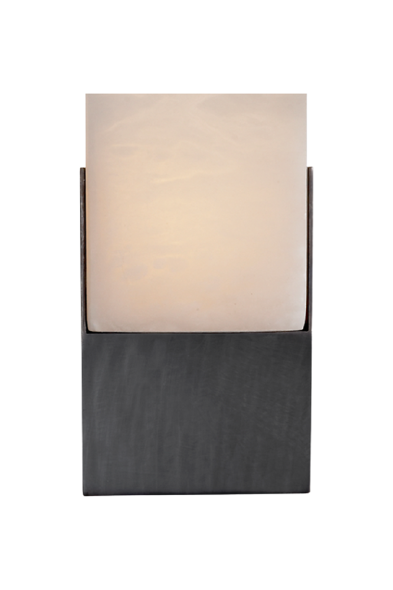 Antique Brass Frosted Glass Wall Light | Andrew Martin Covet | OROATRADE