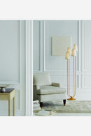 Four Linen Shades Modern Floor Lamp | Andrew Martin | OROATRADETRADE.com