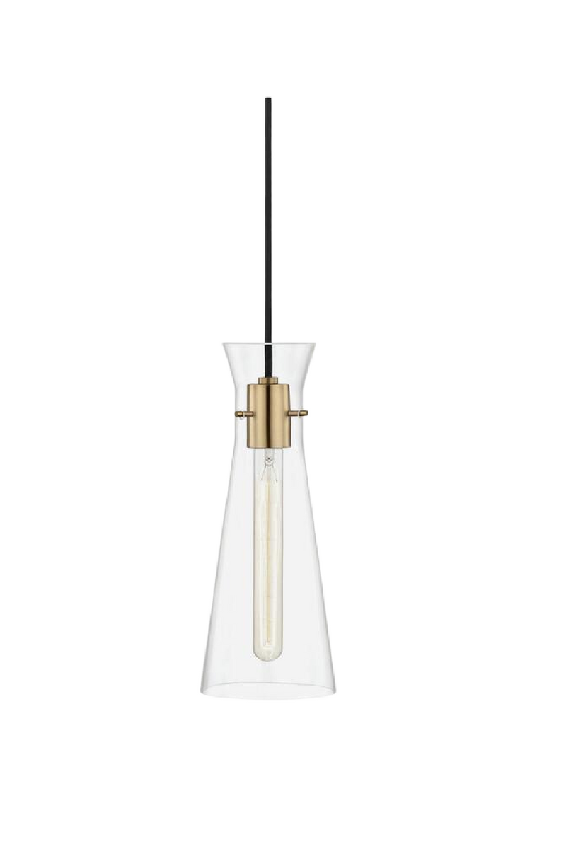 Conical Clear Glass Pendant Light | Andrew Martin Anna | OROATRADE