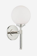 Polished Nickel Wall Light | Andrew Martin Bowery Orb | OROATRADE