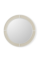 White Shagreen Round Mirror | Andrew Martin Alice | Oroatrade.com