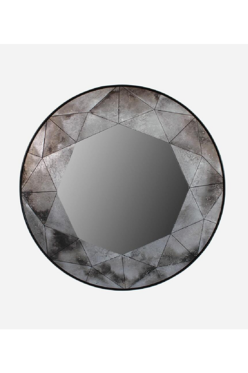 Geometric Edge Round Mirror | Andrew Martin Janis | Oroatrade.com