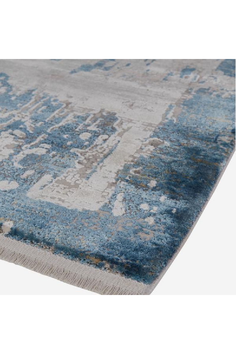 Blue and Beige Patterned Rug S | Andrew Martin Azra | OROATRADE