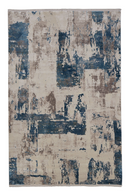 Blue and Beige Patterned Rug | Andrew Martin Azra | Oroatrade.com