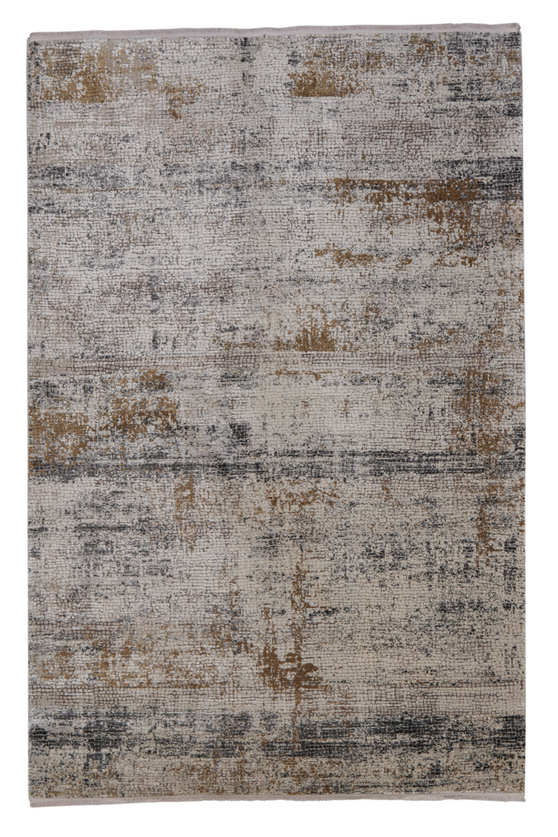 Charcoal and Yellow Flecked Rug 5' x 7'5" | Andrew Martin Yousef | Oroatrade.com