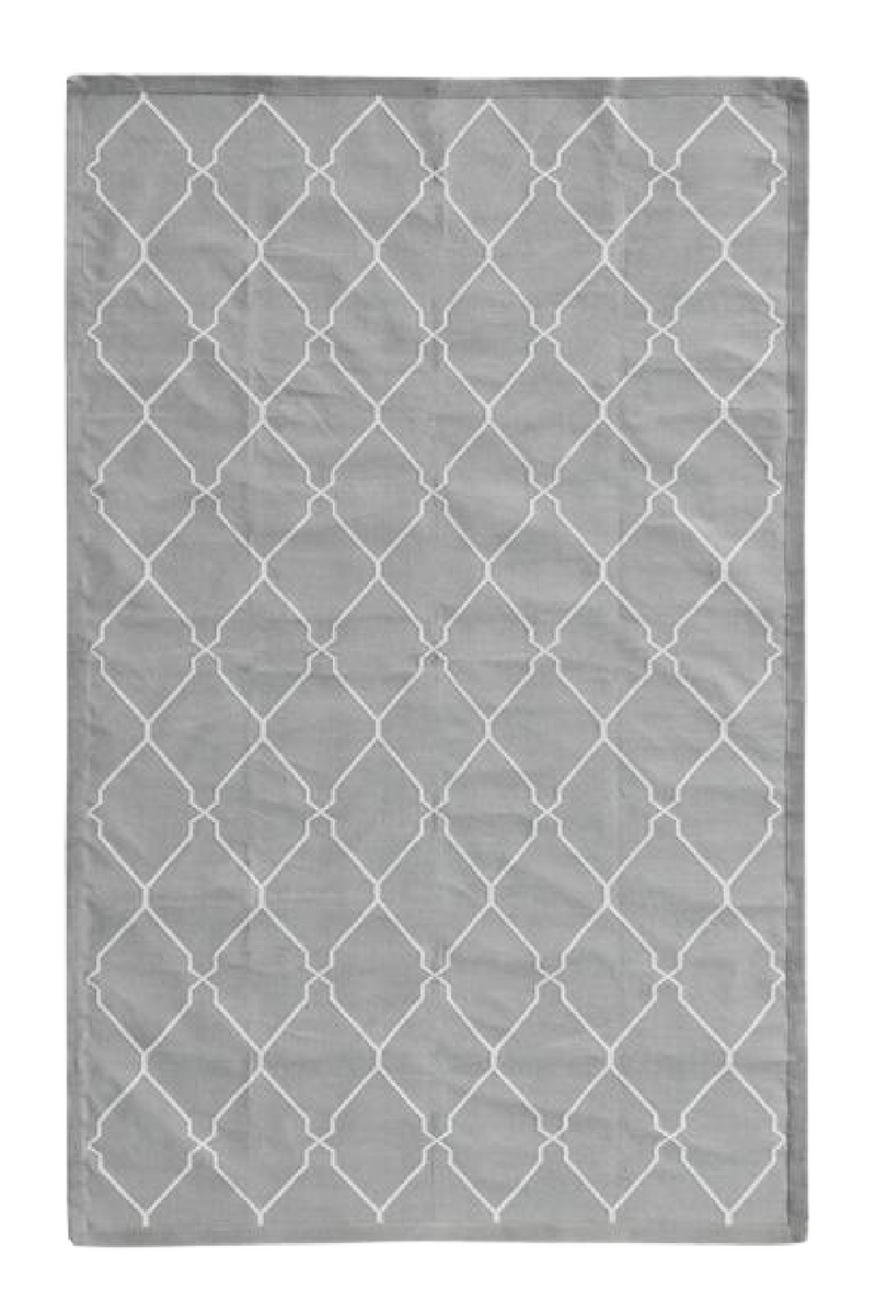 Geometric Print Cotton Rug | Andrew Martin Trellis | Oroatrade