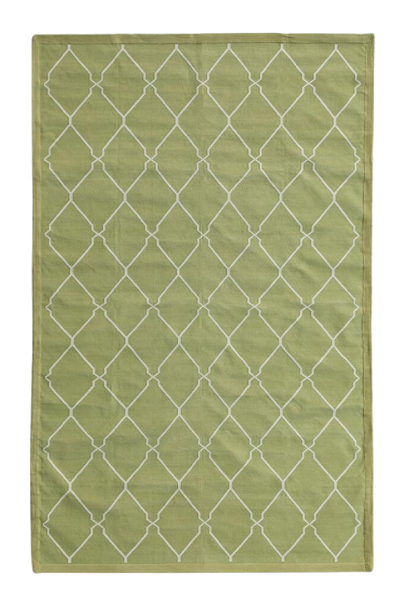 Geometric Print Cotton Rug | Andrew Martin Trellis | Oroatrade