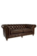 Dark Brown Leather Chesterfield Sofa | Andrew Martin Rebel | OROATRADE