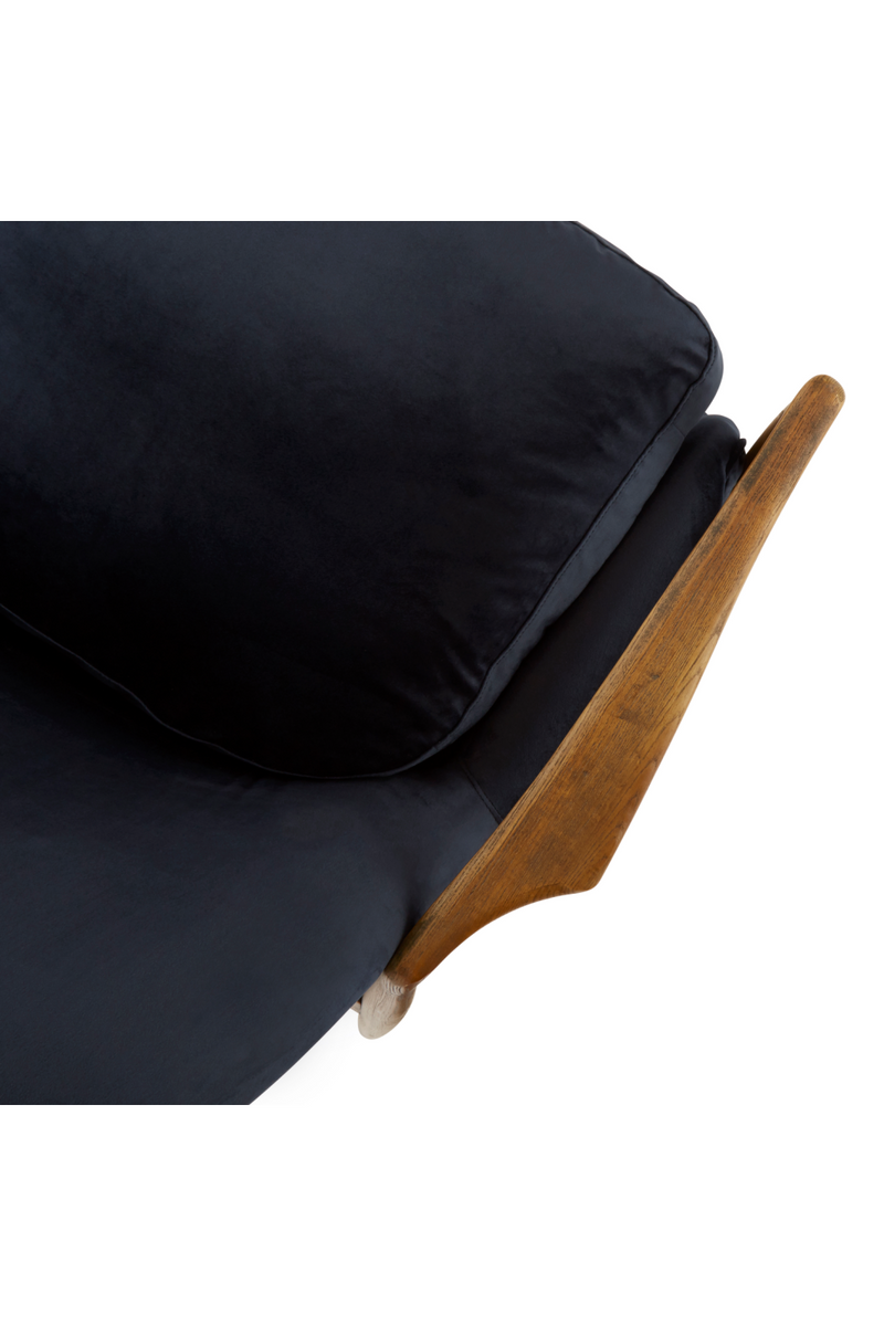 Blue Velvet Sofa in Wooden Frame | Andrew Martin Crispin | OROATRADE