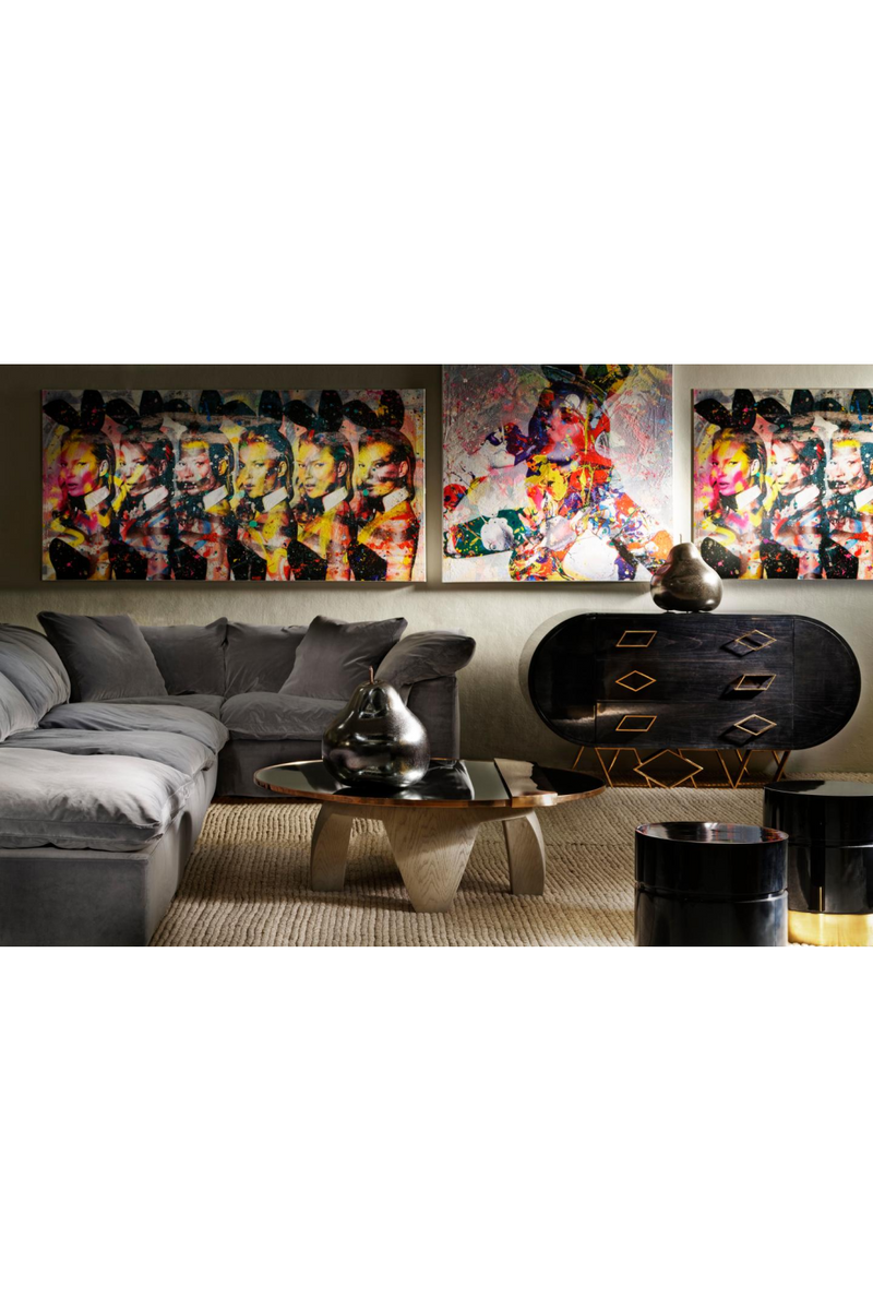 Gray Velvet Sectional Sofa Jnr | Andrew Martin Truman | OROATRADE